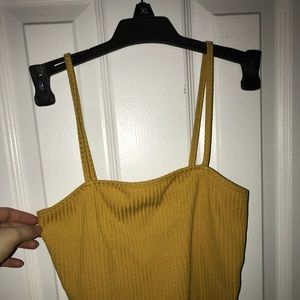 Yellow crop top